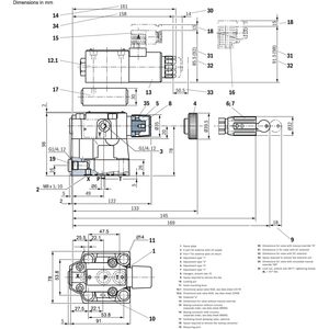วาล์วไฮดรอลิก Rexroth รุ่น DBW10 B2-5X/100 6E G24 N9K4 วาล์วควบคุมแรงดัน 315 บาร์ 100 ลิตร/นาที พอร์ตขนาด 1/2 นิ้ว - Product Image 2