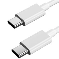 Cable USB 2.0 Tipo C de 1m, Blanco, Carga Rápida 3A 20W PD, Malla de Protección, Revestimiento TPE, Conductor de Cobre Puro, Compatible con Banco de Energía