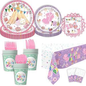 Ensemble de vaisselle jetable élégante sur le thème de la fête d'anniversaire et du mariage, gobelets, assiettes en papier - Product Image 1