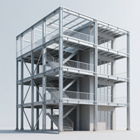 Edificios de estructura de acero de varios pisos y de gran altura para residencias