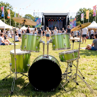 2026 New Hot Sale Cheaper 5PCS Green Color PVC Paint Miniature Drum Set