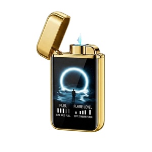 Encendedor Electrónico Inteligente LED Tipo C, Desechable, de Aluminio, Diseño de Barra Colorida, Resistente al Viento, Portátil, para Fiestas, Encendido de Cigarrillos - Product Image 3