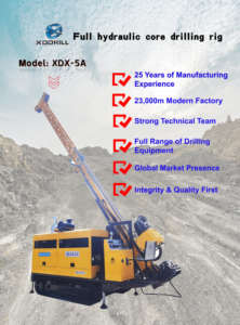 Promoção: Sonda de Perfuração de Exploração Geotécnica e de Mineração de Ouro com Cabo de Aço, a Diesel, 1300m, Esteira, Caixa de Câmbio Totalmente Hidráulica - Product Image 3