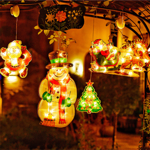 Accessori per l'illuminazione natalizia luci per decorazioni natalizie luci a sospensione a ventosa a LED per negozio di natale - Product Image 3