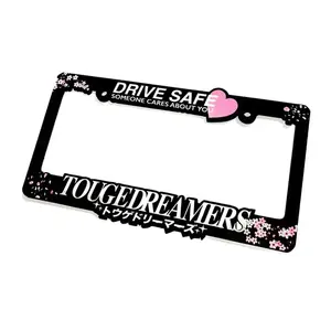 Custom Plastic License Plate Frame Car Plate Cover Custom Car Number Plate Frame