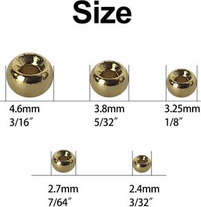 EUPHENG Cuentas Redondas de Tungsteno para Atado de Moscas, 25 Unidades, Cabeza para Materiales de Pesca de Ninfas, 12 Colores / 5 Tamaños - Product Image 3