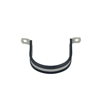 Collier de serrage en acier inoxydable 304 avec revêtement en caoutchouc, attache de tuyau en U pour tuyau PVC, fixation de câble de tube métallique