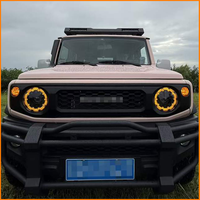 Para Jimny JB64 JB74 2018-2026, Conjunto de Faros Delanteros LED de Doble Haz para Todoterreno 4x4, Estilo FJ Cruiser con Luces de Circulación Diurna, Par de Lámparas Delanteras