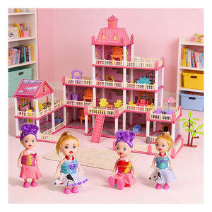 Modelo de Casa Miniatura de Plástico con Libros, Silla, Lámpara y Muebles, Decoración Creativa para Niños y Adultos, Regalo para Decoración de Habitaciones - Product Image 1