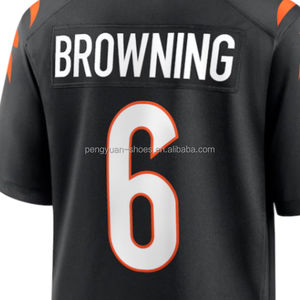 Ja'Marr Chase Whiteを出荷する準備ができました最高品質のステッチアメリカンフットボールジャージー - Product Image 4