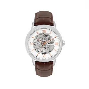 mexda Customized Men Mechanical Watch Design Buy leather Strap Waterproof Date Display Simple Casual Wristwatch