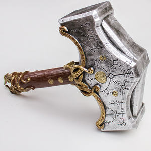 Martillo de Thor de <span class=keywords><strong>Ragnarok</strong></span>, juego clásico de <span class=keywords><strong>God</strong></span> of <span class=keywords><strong>War</strong></span>, artesanía de resina muy reducida, accesorios de Cosplay, martillo de juguete - Product Image 2