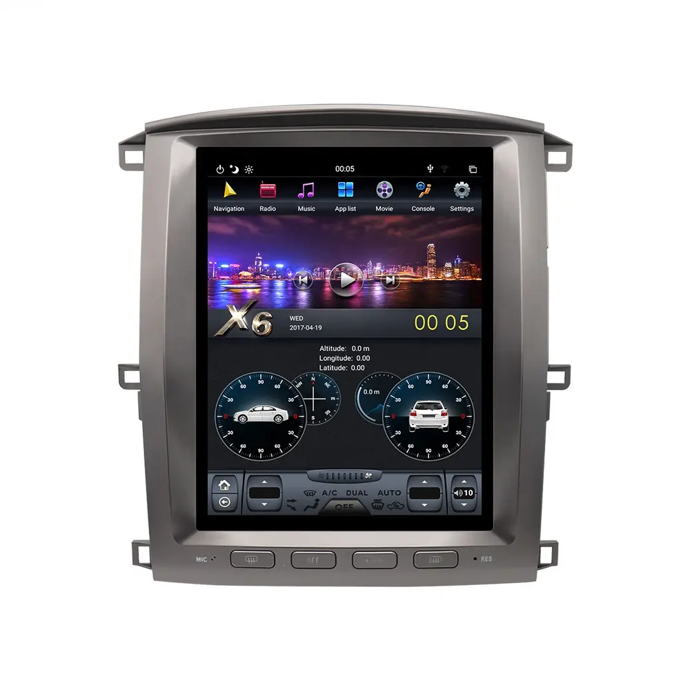 ZWNAV Tesla Android 9 PX6 4 GO de RAM De Navigation De GPS de Voiture Pour Lexus LX470 LX-470 2002 - 2007 Tête Unité Multimédia Magnétophone