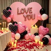 Nouveau ballon en aluminium mat BLN de 22 pouces, motif fleur, nœud et cœur, épais, imprimé 5 couleurs, pour fête d'anniversaire