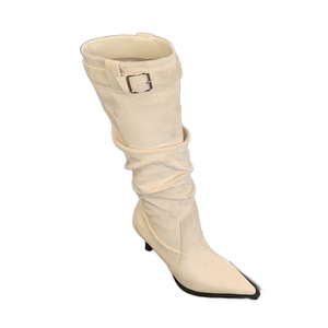 Botas de Ante por Encima de la Rodilla para Mujer, Novedad 2026, Estilo Retro, Versátiles, Tacón Fino, Punta Puntiaguda, Aumentan la Estatura - Product Image 1
