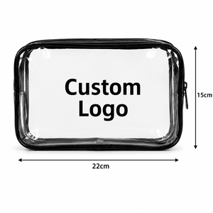Cheap Eco-Friendly Foldable Waterproof <b>Make</b> <b>Up</b> <b>Bag</b> Custom Printing Logo Pvc Cosmetics <b>Bag</b> With Zipper - Product Image 2