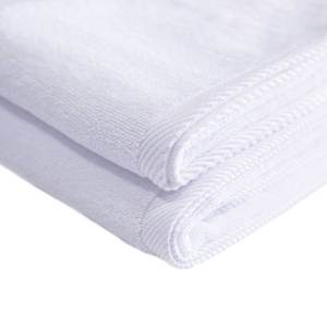 Serviette de toilette en coton blanc 500g de haute qualité, absorbante, <span class=keywords><strong>lavable</strong></span>, personnalisable, multi-usages, pour hôtels, vente en gros - Product Image 5