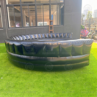 Canapé gonflable rond avec dossier, noir, de luxe, pour se détendre dans la piscine, idéal pour les fêtes et événements en plein air