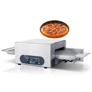 Pita roti Arab komersial 12/20/32 inci, jenis rantai otomatis, pembawa Pizza Oven elektrik