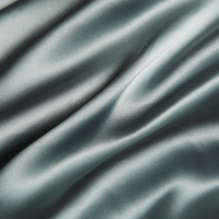 Super King Home Textile Ensembles de literie en soie 100% Drap plat en lyocell de bambou tissé Drap plat de couette Remplissage PVC Drap plat en soie noire