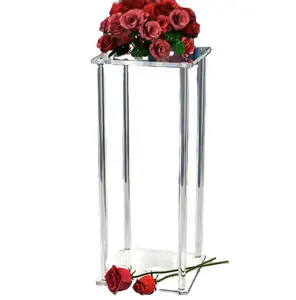 บรรจุแบนอะคริลิยืนสำหรับจัดงานแต่งงาน Centerpieces,Lucite ดอกไม้ยืน