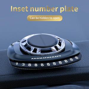 Nouveau Design Luxe <span class=keywords><strong>D</strong></span>ésodorisant Voiture Premium Solaire avec Carte de Stationnement Temporaire Numéro de Téléphone - Product Image 5