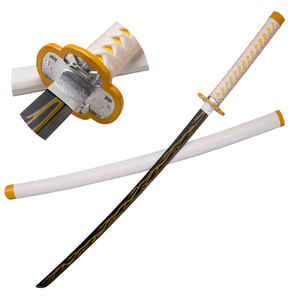 Épée <span class=keywords><strong>Demon</strong></span> <span class=keywords><strong>Slayer</strong></span> en métal véritable, <span class=keywords><strong>katana</strong></span> de cosplay d'anime avec texture originale - Product Image 1