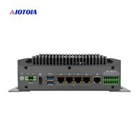 Kontroler Visi Tertanam Tanpa Kipas PC Box Industri Celeron J6412 N97 Prosesor Core I5 4210U 5 LAN 6 USB 5 COM M55