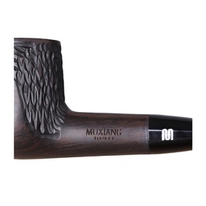 Muxiang Wood Smoking Pipe Bent Type 9mm Carbon Filter Tobacco Pipe For Personal Gift - Product Image 5