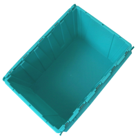Bacs de rangement en plastique robustes JOIN avec couvercle attaché, empilables et emboîtables, pour entrepôt industriel