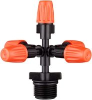 Buse de brumisation réglable en plastique de 1/2 pouce pour l'irrigation de jardin, micro-asperseur atomiseur avec 5 buses