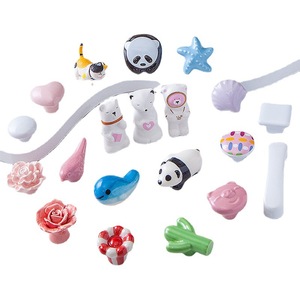 Tiradores de Cerámica Bora con Forma de Panda de Dibujos Animados, Sin Necesidad de Perforación, para Armarios y Gabinetes - Product Image 5