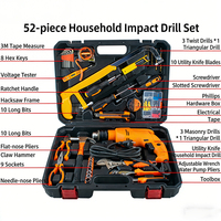 Kit d'outils électriques multifonctionnels avec perceuse sans fil, boîte à outils pour la maison, outils spéciaux pour le travail du bois, réparation et décoration