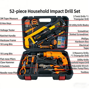 Kit <span class=keywords><strong>de</strong></span> <span class=keywords><strong>Herramientas</strong></span> Eléctricas Multifuncional <span class=keywords><strong>con</strong></span> Taladro Inalámbrico, <span class=keywords><strong>Caja</strong></span> <span class=keywords><strong>de</strong></span> <span class=keywords><strong>Herramientas</strong></span> para el Hogar, <span class=keywords><strong>Herramientas</strong></span> Especiales para Trabajos en Madera, Reparación y Decoración - Product Image 2