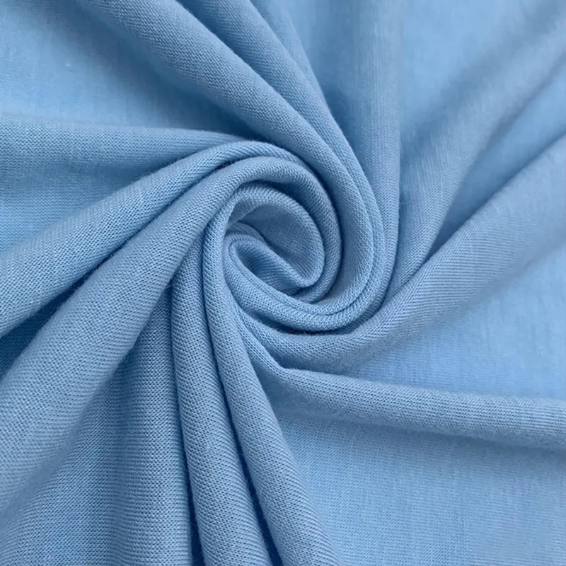 kostenlose probe 170 gsm baumwolle 95% polyester 5% spandex gestrickt polyester spandex t-shirt stoff