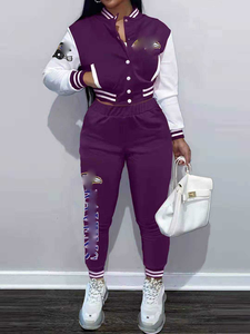 2024新款时尚49斯蒂尔美式足球热卖定制棒球短夹克时尚女性运动套装 - Product Image 4