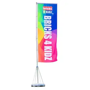 3m 5m 7m Publicidad bandera de playa de base de inyección de agua bandera con alta calidad