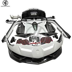 Nuevo Kit de Carrocería de Fibra de Carbono Estilo SVJ para Lamborghini Aventador LP700 LP720, Parachoques Delantero, Alerón Trasero, Faldones Laterales, Cubierta del Motor - Product Image 1