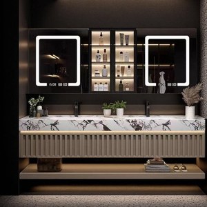 Mueble <span class=keywords><strong>de</strong></span> Baño y Cocina <span class=keywords><strong>de</strong></span> Madera Maciza Kaleido 2026 OEM <span class=keywords><strong>de</strong></span> Lujo, Personalizado, <span class=keywords><strong>de</strong></span> <span class=keywords><strong>Segunda</strong></span> <span class=keywords><strong>Mano</strong></span>, con Espejo y Cajonera <span class=keywords><strong>de</strong></span> Plástico - Product Image 6