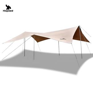 HISPEED <span class=keywords><strong>5x5</strong></span> Lonas para acampar Revestimiento plateado Protección UV <span class=keywords><strong>Lona</strong></span> plegable Refugio Portátil Cuadrado Sombra para exteriores - Product Image 1