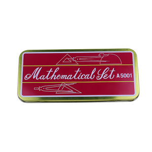 Becol bán buôn trường la bàn Divider Toán Học công cụ cụ văn phòng phẩm hình học Set 9 miếng toán học hình học Kit Set với hộp thiếc - Product Image 2