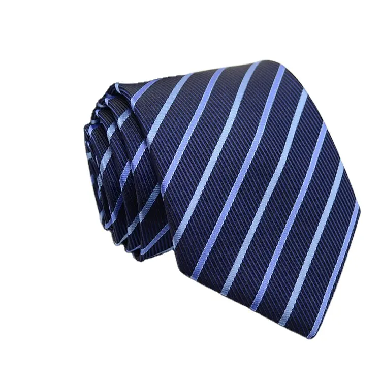 Conception de mode, 8cm, bon marché, prêt à expédier, cravates de cou, fournisseur, cravates pour hommes, vente en gros, cravates rayées en polyester pour hommes, 100 styles