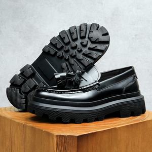 Nouvelles Bottes Oxford en Cuir Véritable Imperméables 2026 pour Hommes, Chaussures à Lacets Lavables, Fabriquées à la Main par Goodyear, Style Rétro Amekaki - Product Image 4