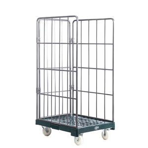 Chariot porte-bagages démontable <span class=keywords><strong>2</strong></span> côtés Capacité de 500kg Transport logistique pliable pour entrepôt supermarché Taille personnalisée - Product Image 4