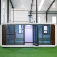 Maison préfabriquée de luxe de haute qualité, capsule spatiale, cabine préfabriquée Apple, maison conteneur durable 20ft et 40ft, cabine Apple