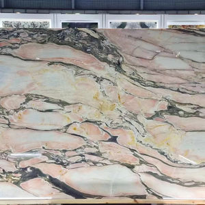 Современная Натуральная розовая мраморная плита Rosa Calacatta Aurora, полированная столешница, стена, вилла, размер DONG YANG 5 +, год - Product Image 1