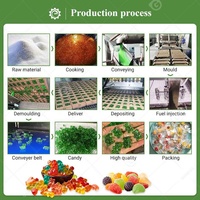Suikercristal Speciaal Gevormde Lolly Zachte Harde Gummy Suikersnoepjes Maken Machine 200.00-1000.00 Toffees Giet Lijn