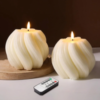 Bougies LED sans flamme rechargeables par USB avec télécommande IR et fonction minuterie, effet flamme vacillante ambrée, autoportantes, pour décoration de mariage et de maison
