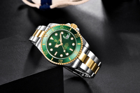 Reloj Automático de Acero Inoxidable para Hombre PAGANI Design PD-1639, Movimiento Japonés, Mecánico, Resistente al Agua, Reloj Green Water Ghost