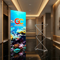 Boîte à lumière LED en tissu SEG sur mesure, style premium, support de signalisation pliable pour les centres commerciaux, les aéroports, les stands d'exposition, les arrière-plans